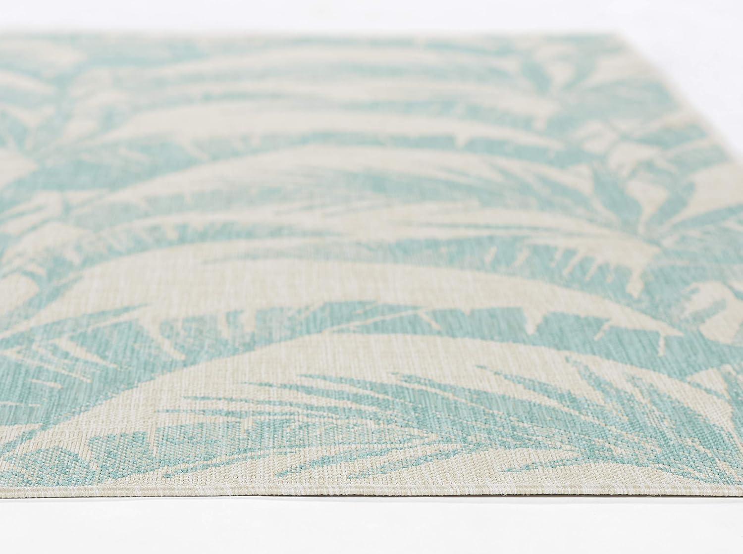 Momeni Riviera Transitional Aqua Indoor Outdoor Rug 8' X 10'