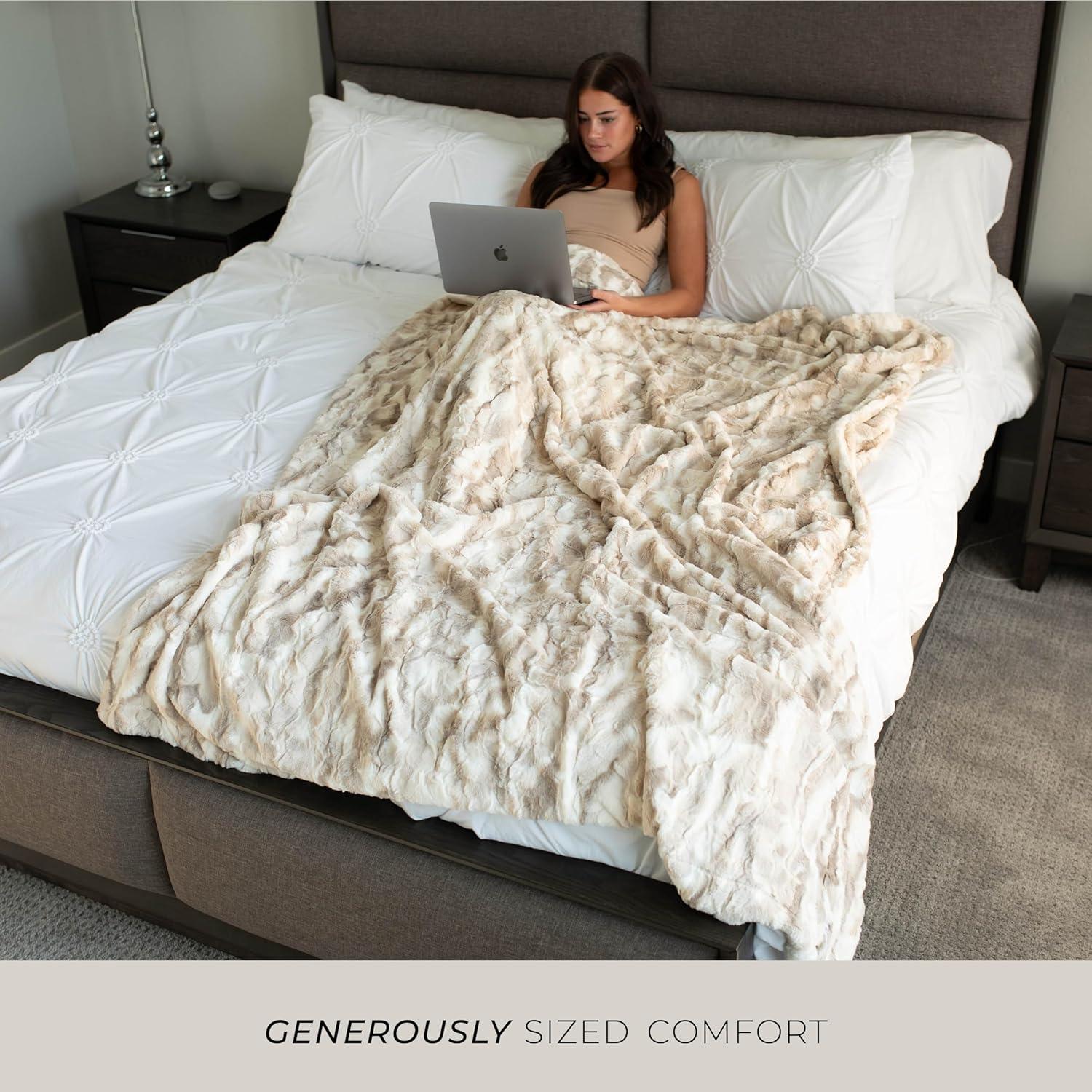 Graced Soft Luxuries Double Sided Faux Fur Throw Blanket, Multiple Colors