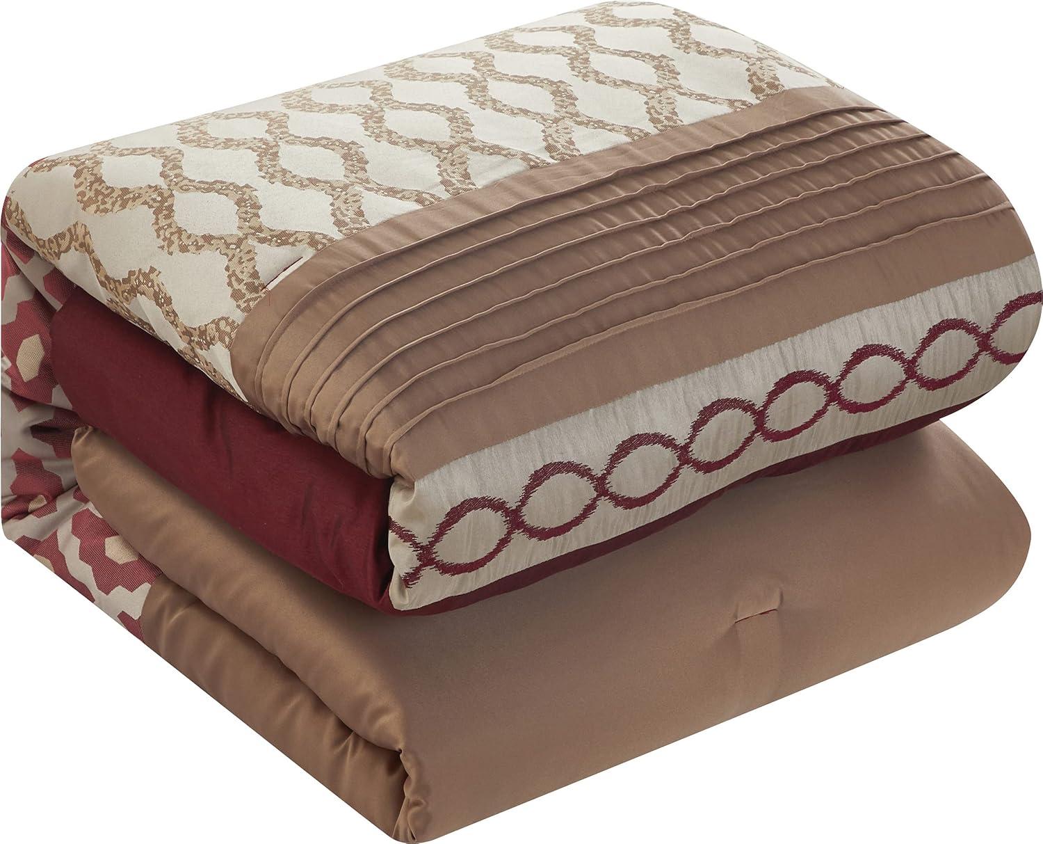 Nanshing America, Inc Sibyl 7 Piece Jacquard Comforter Set