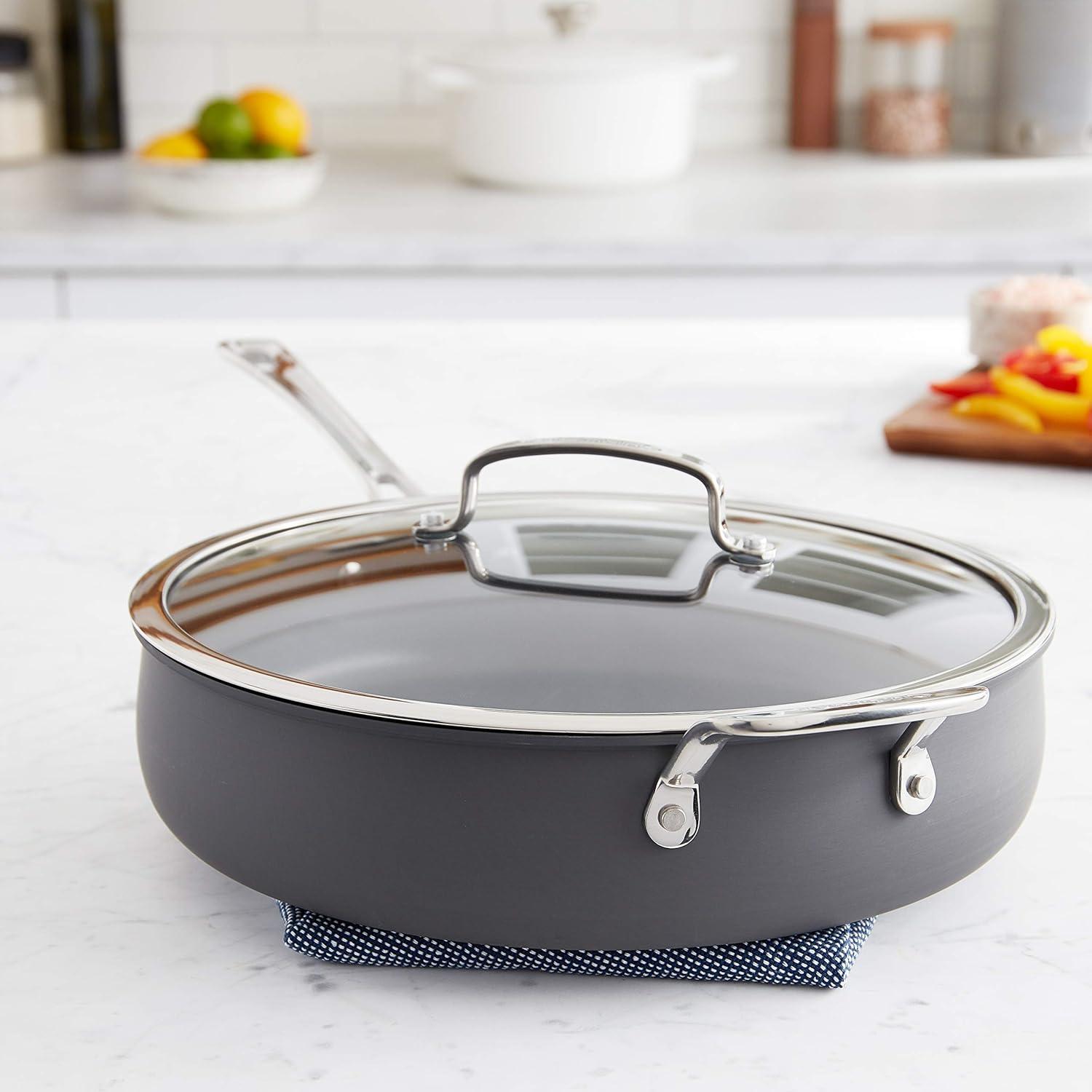 Cuisinart 633-30H Chef's Classic Nonstick Hard-Anodized 5-1/2-Quart Saute Pan with Helper Handle and Lid