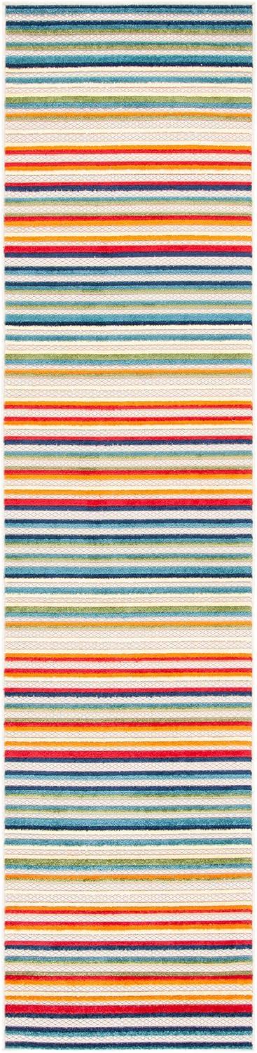 Cabana CBN323 Loomed Indoor Runner Rug - Ivory/Green - 2'2"x9' - Safavieh