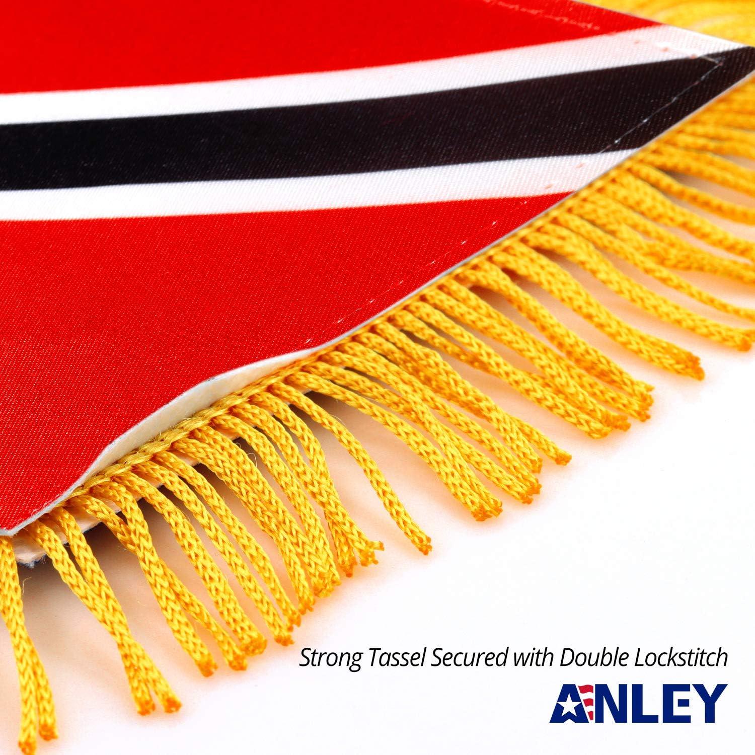 Anley 4 x 6 Inch Trinidad and Tobago Fringy Window Hanging Flag