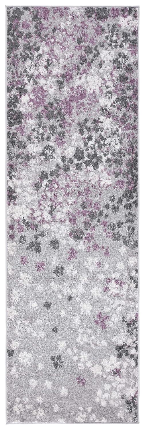 Adirondack ADR115 Machine Made Indoor Runner - Light Grey/Purple - 2'-6"x6' - Safavieh