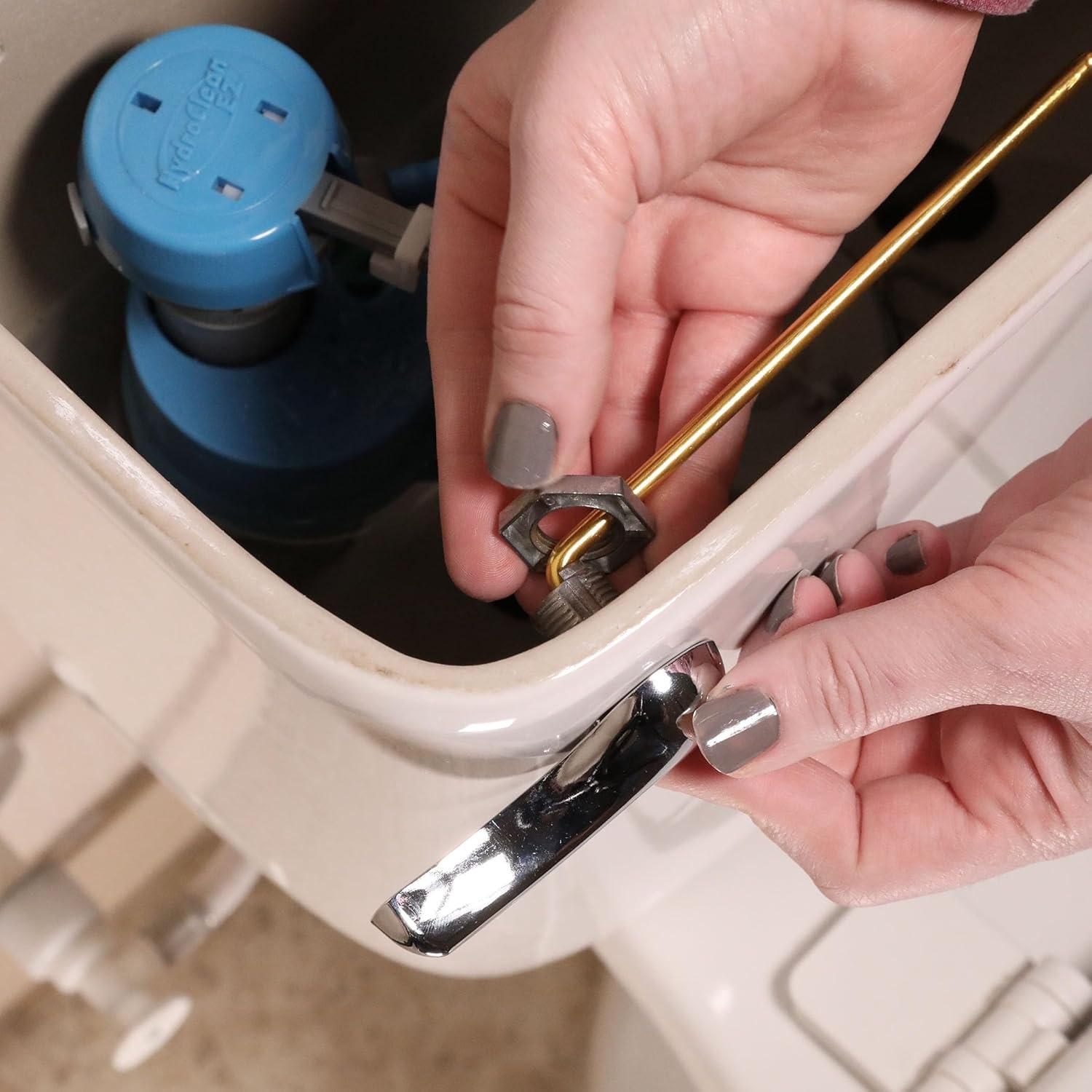 DANCO 8 inch Front Mount Toilet Handle Replacement, Chrome, 8 inch, 1-Pack (80806)