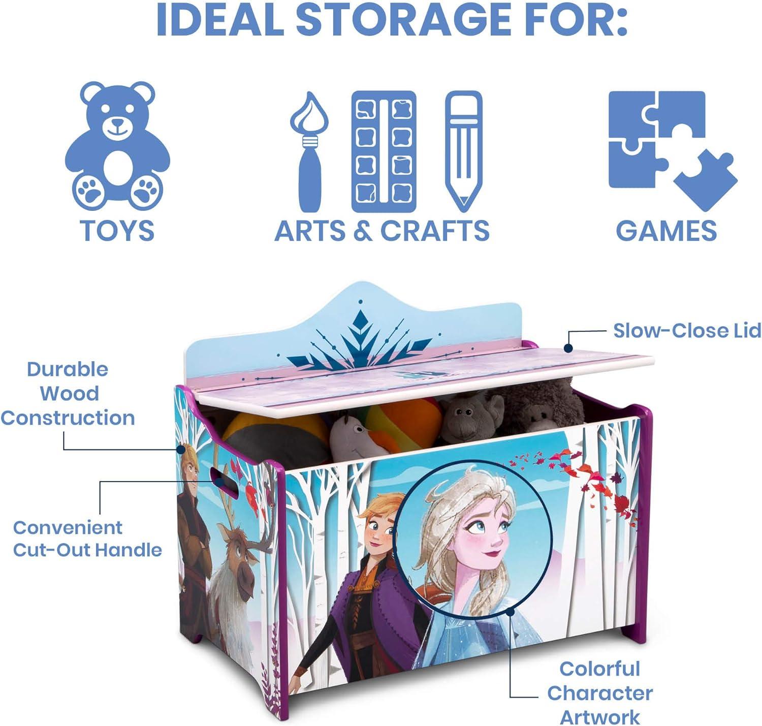 Disney Frozen II Deluxe Toy Box by Delta Children, Greenguard Gold Certified