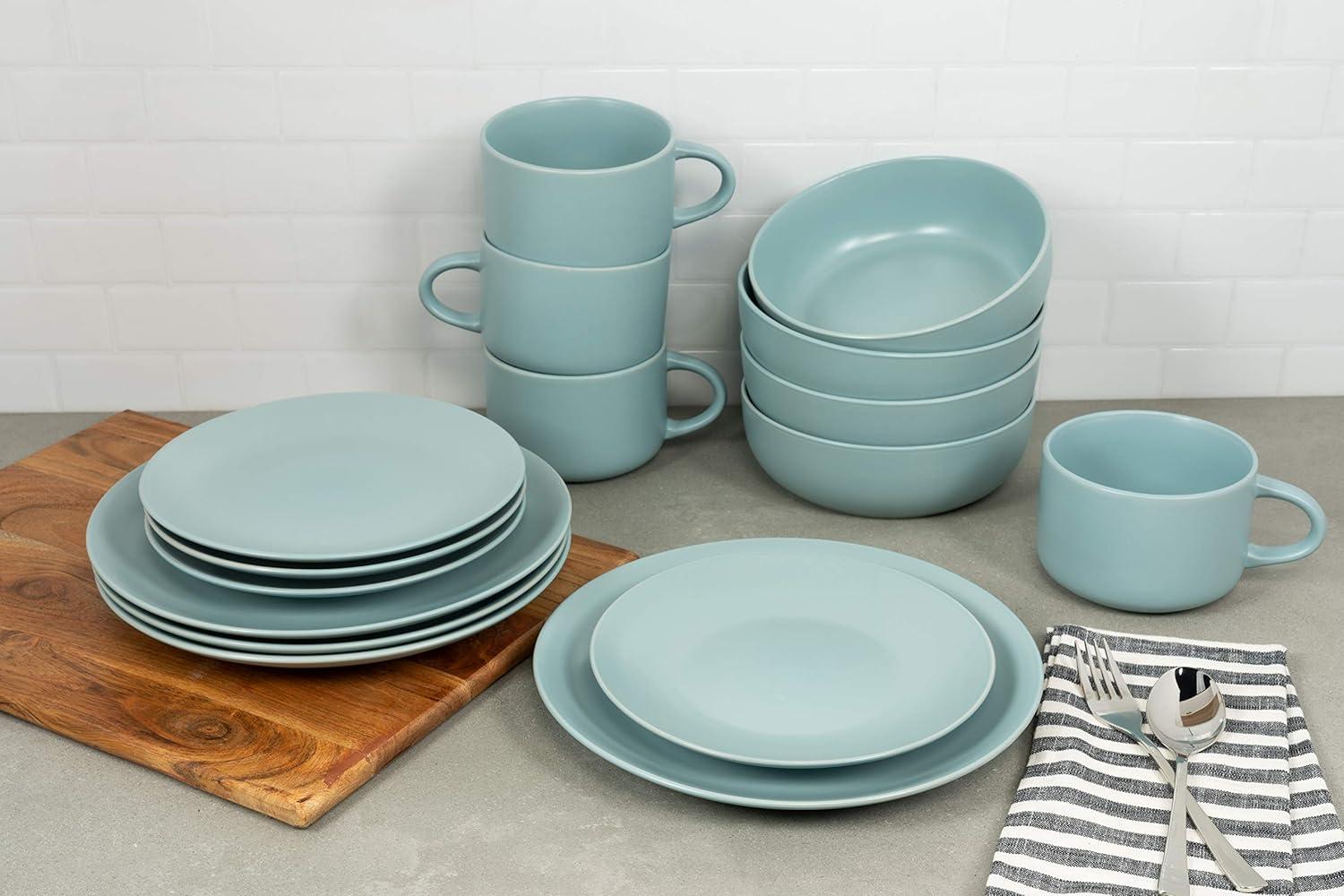 Wazee Matte 16 Piece Dinnerware Set, Service for 4