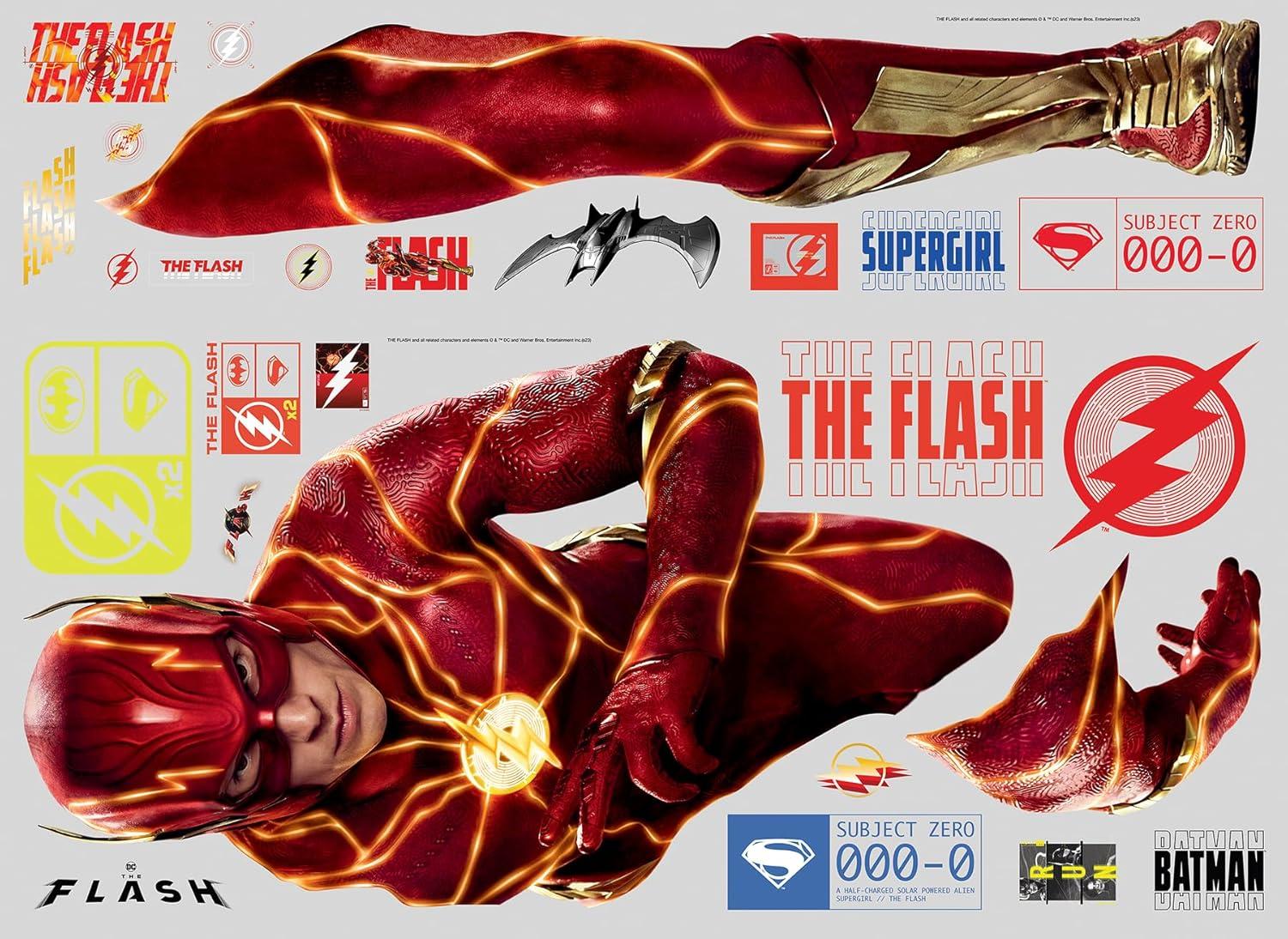 The Flash High-Speed Action Wall Decal Set