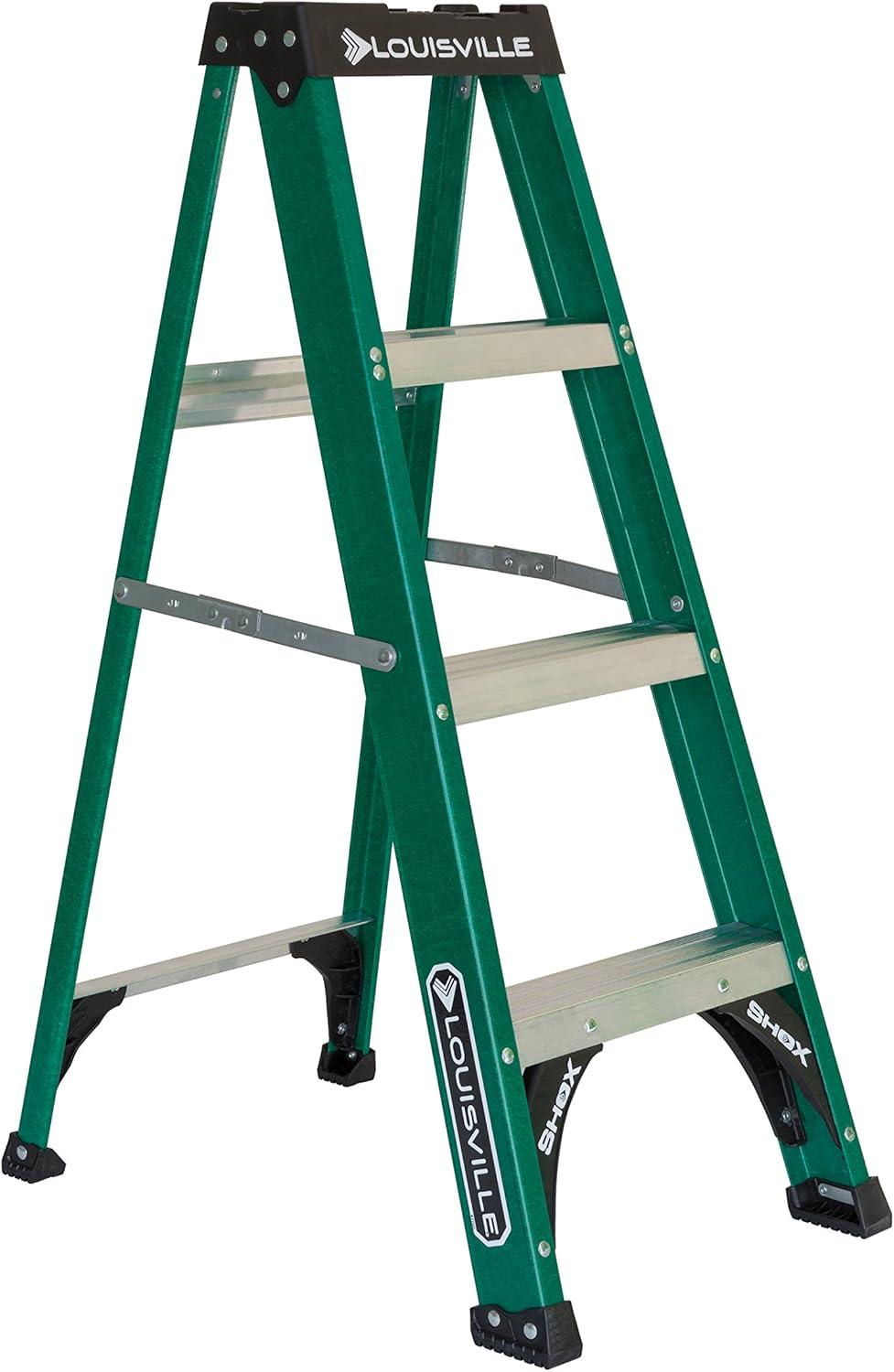 Louisville Ladder 4 ft. Fiberglass Step Ladder with 225 lbs. Load Capacity Type 2 Duty Rating