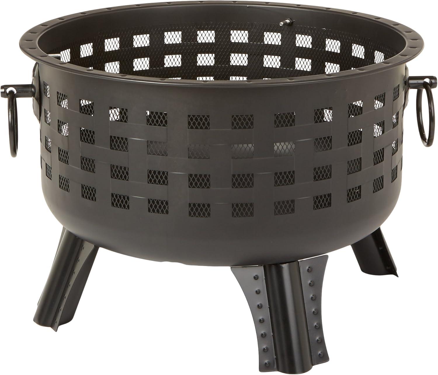 Amazon Basics 27 inch Steel Round Lattice Fire Pit