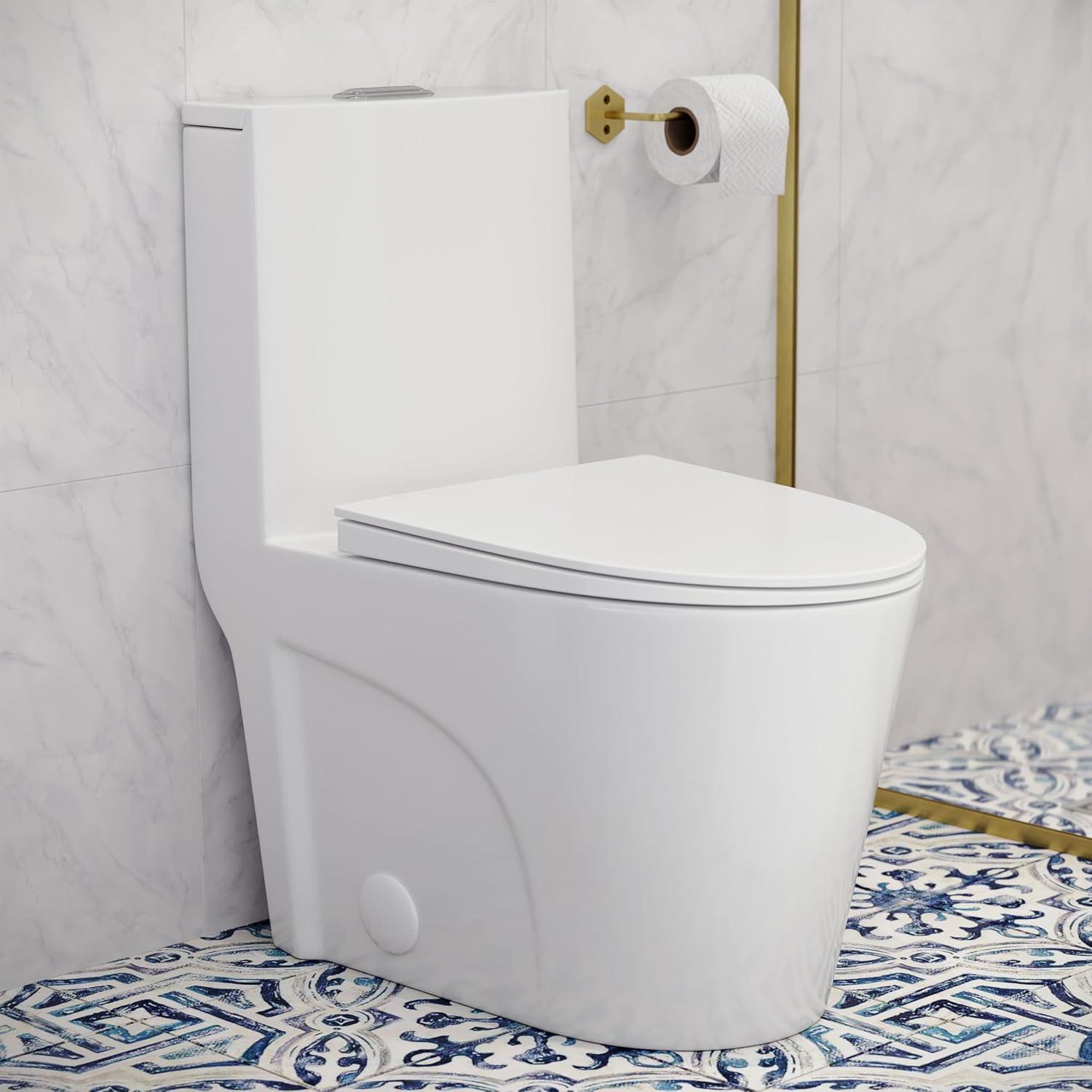 St. Tropez One Piece Elongated Toilet Dual Vortex Flush 1.1/1.6 gpf with 10" Rough In