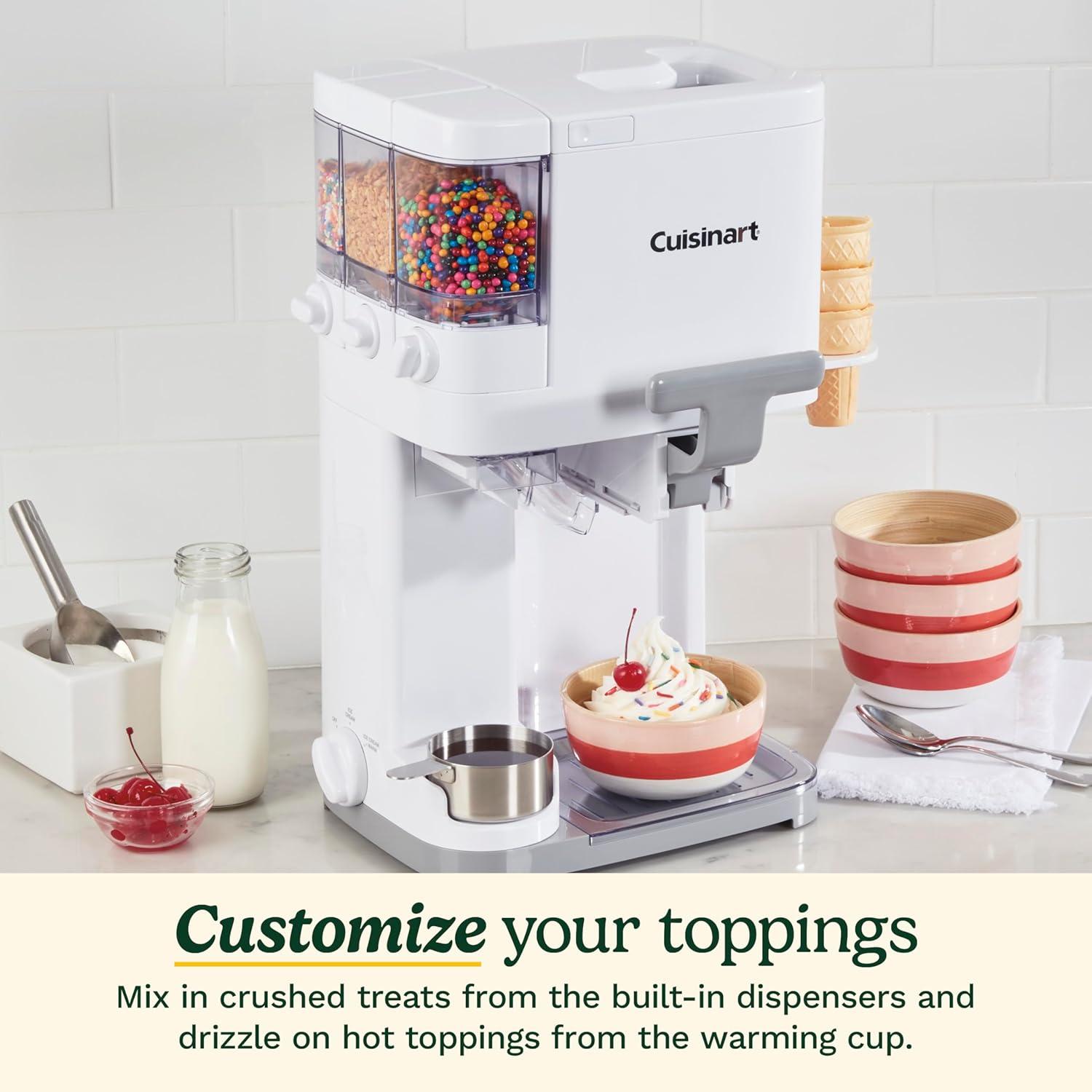 Cuisinart Mix It In 1.5 Quart Soft Serve Ice Cream Maker for Frozen Yogurt, Sorbet, Gelato, Drinks