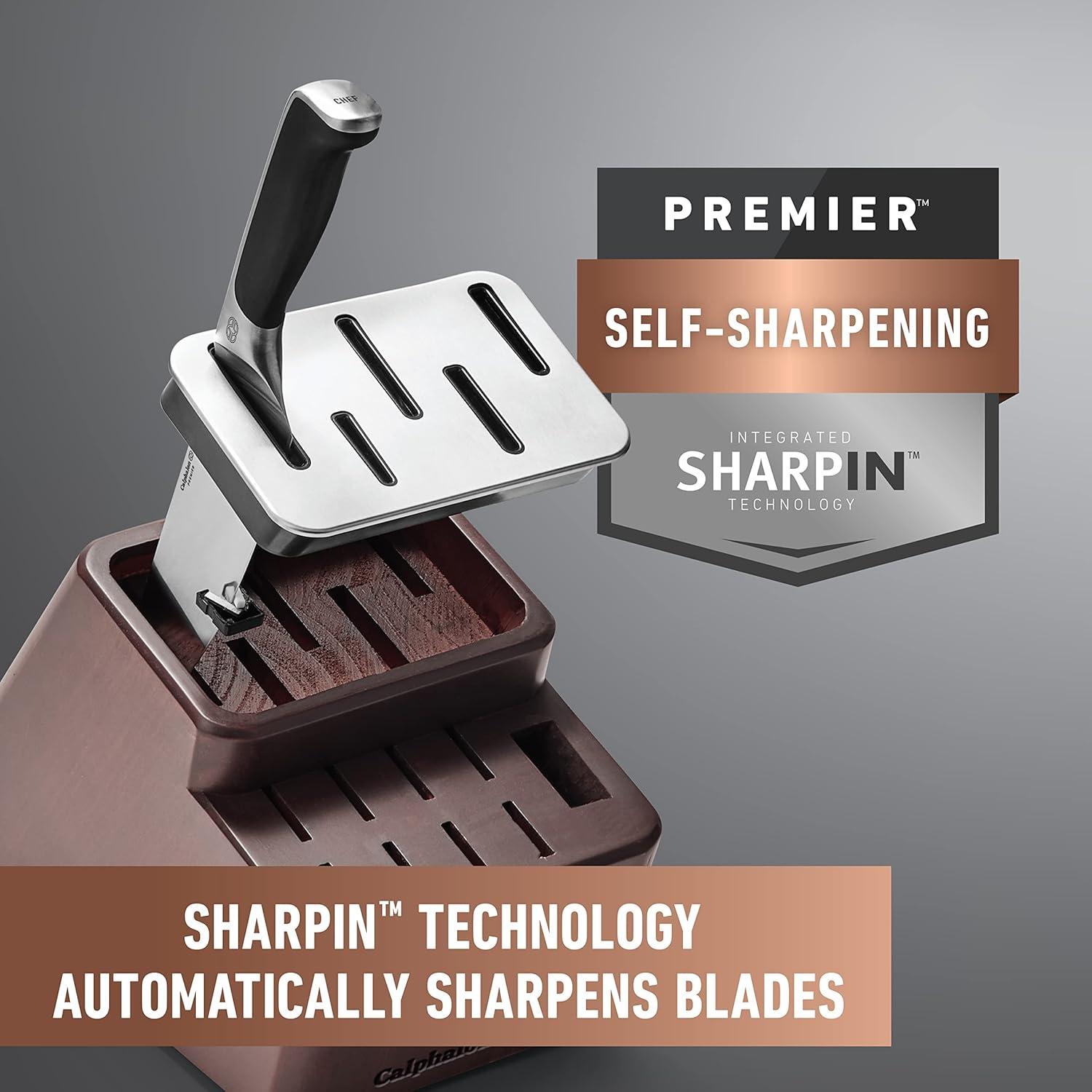 Calphalon ® Premier SharpIN ™ 15-Piece Knife Block Set with Self-Sharpening Knife Block