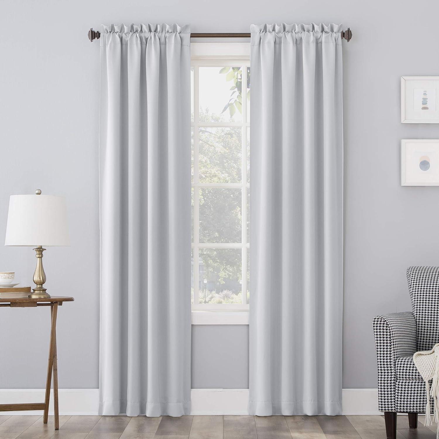 Sun Zero Blackout Kenneth Energy Saving Rod Pocket Curtain Panel