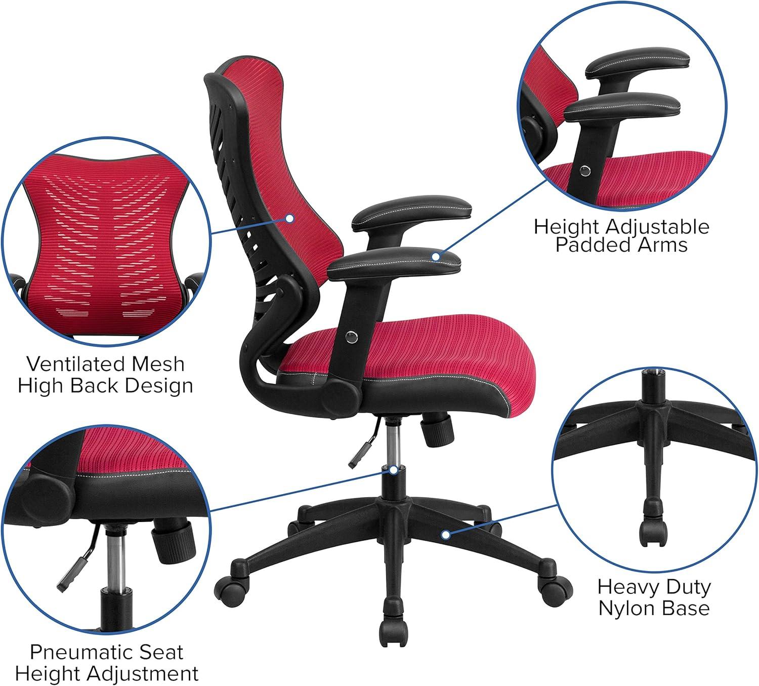 Flash Furniture High Back Designer Mesh Executive Swivel Ergonomic Office Chair with Adjustable Arms