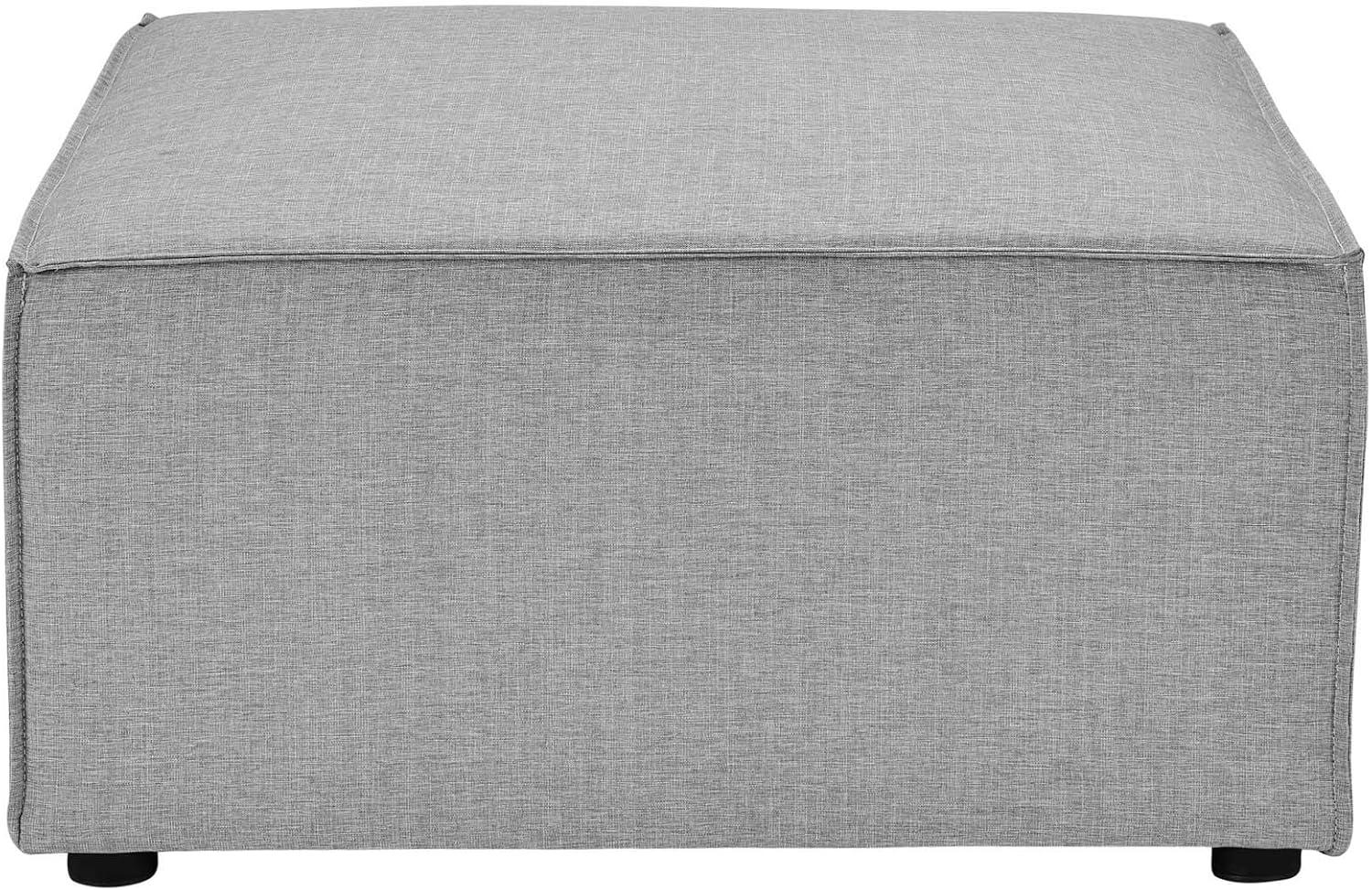 Gray Aluminum Outdoor Upholstered Sectional Ottoman