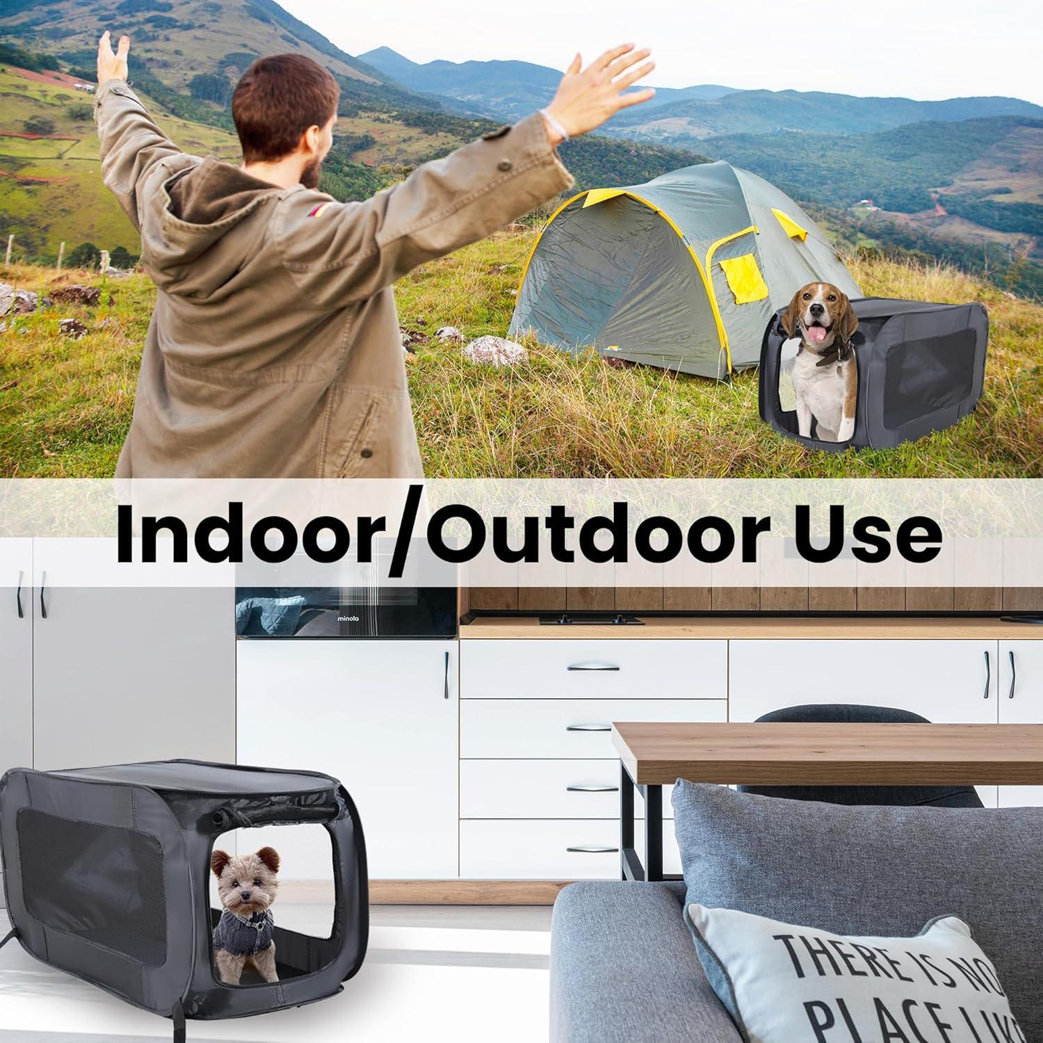 Beatrice Home Fashions Collapsible Pet Carrier with 1 Door