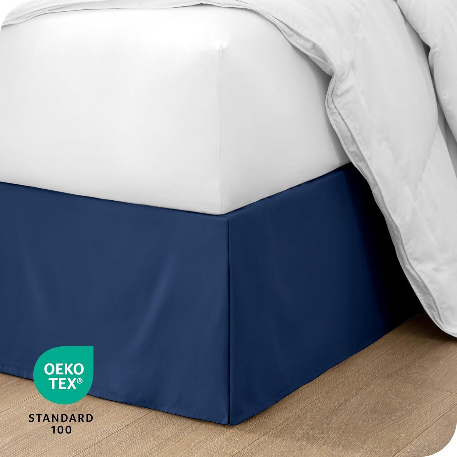 Tailored 15" Pleated Bed Skirt by Bare Home