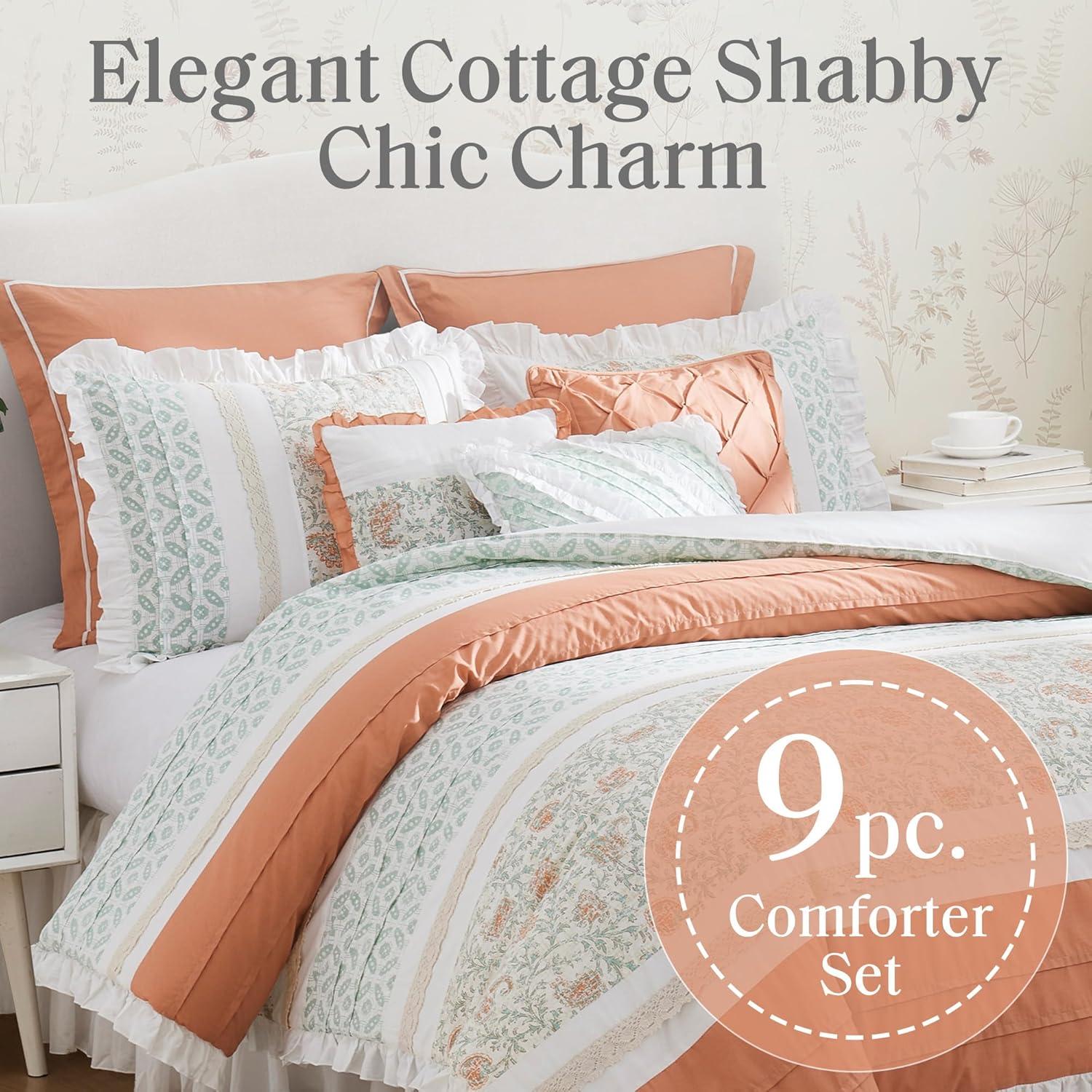 Madison Park Dawn 9 Piece Cotton Percale Comforter Set