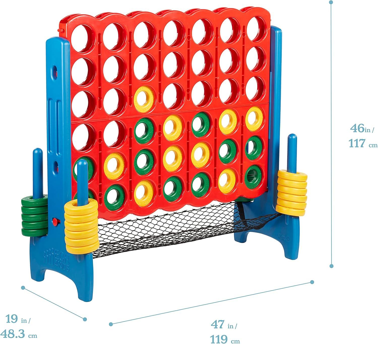 ECR4Kids ECR4Kids Jumbo 4-To-Score with Mesh Net and Carry Bag, Giant Game, Assorted