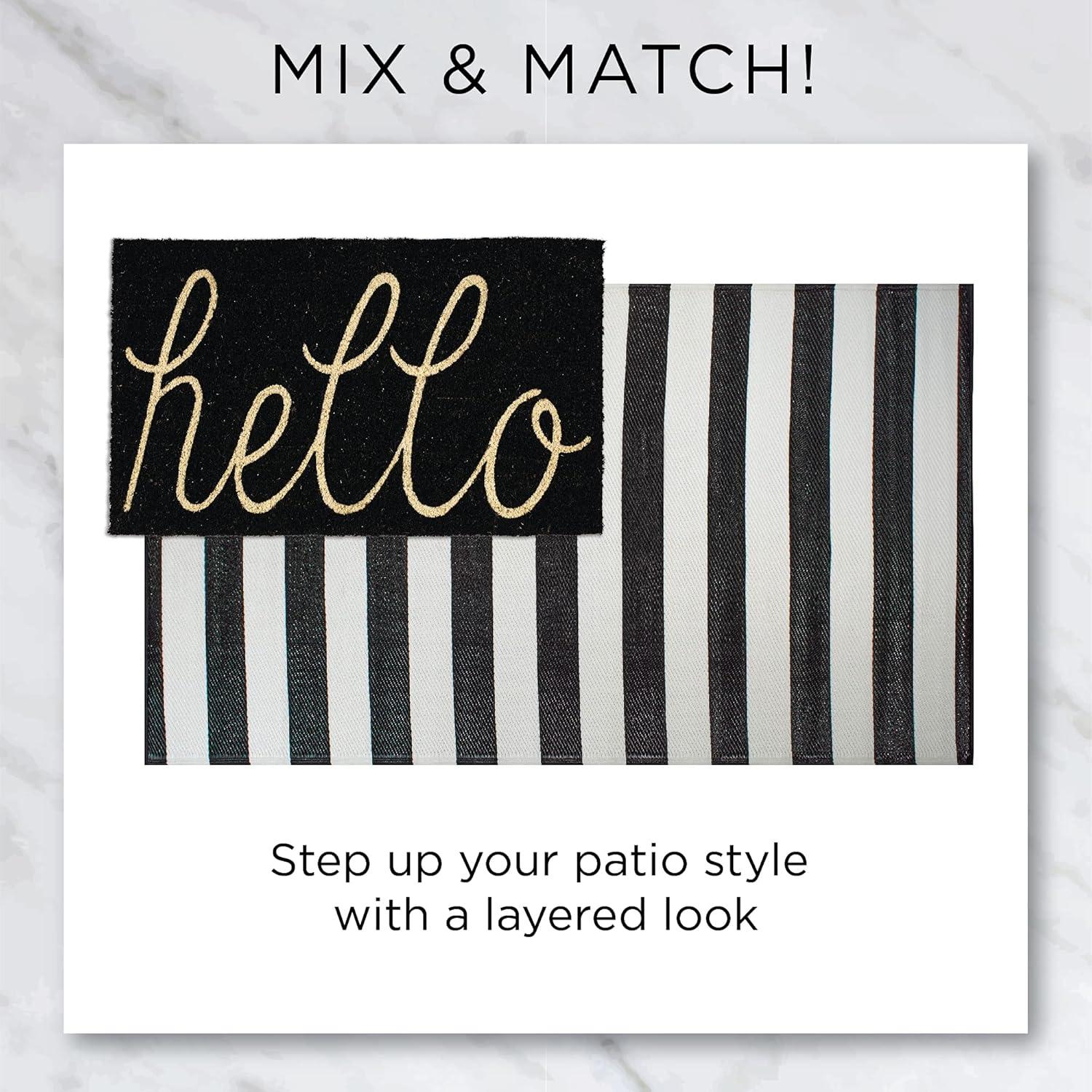 DII Natural Coir Doormat, Fun Greeting Mat, Squeeze The Day, 17x29"