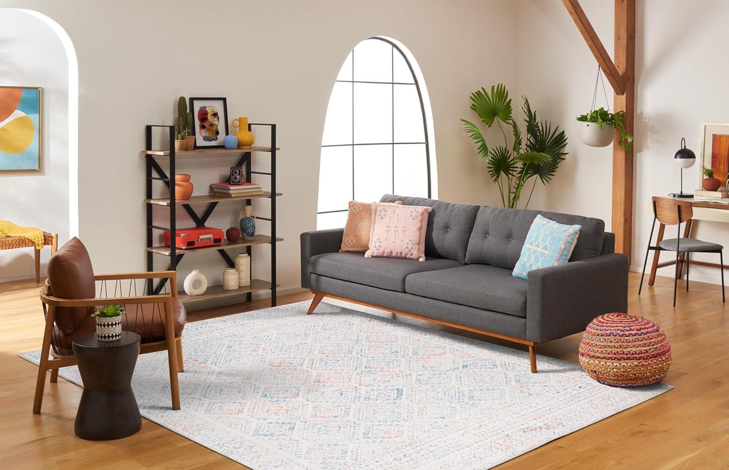 Tulum TUL264 Power Loomed Indoor Area Rug - Ivory/Terracotta - 9'x12' - Safavieh