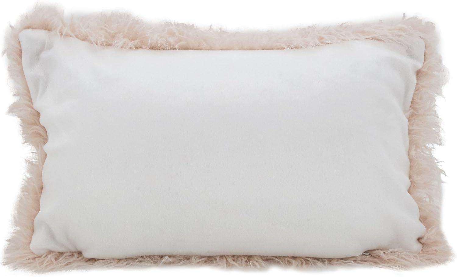 Saro Lifestyle Mongolian Faux Fur Throw Pillow