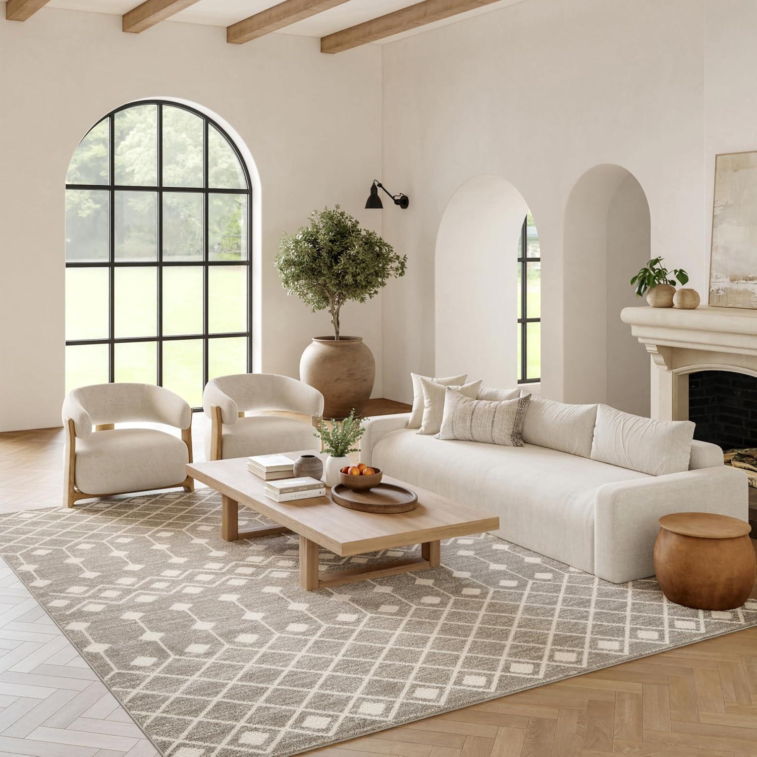 Nourison Grafix GRF37 Indoor Area Rug Grey 7'10" x 9'10"