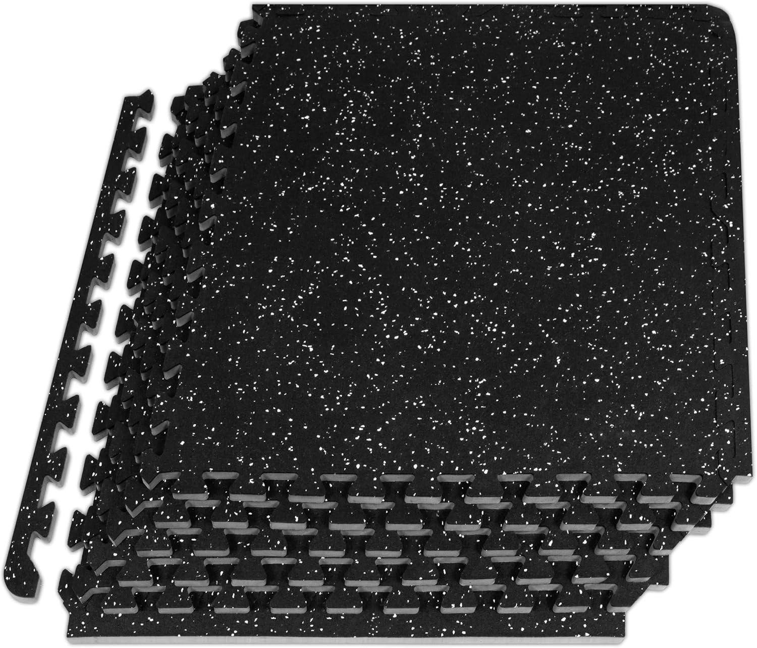 ProsourceFit Rubber Top Exercise Puzzle Mat, 1/2-in