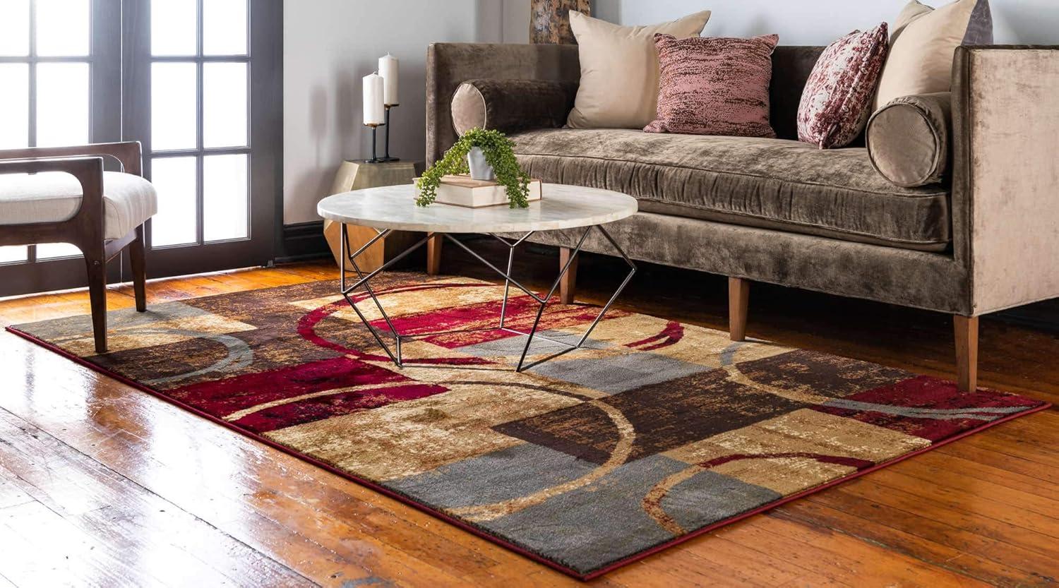 Unique Loom Barista Kouillou Geometric Indoor Woven Area Rug