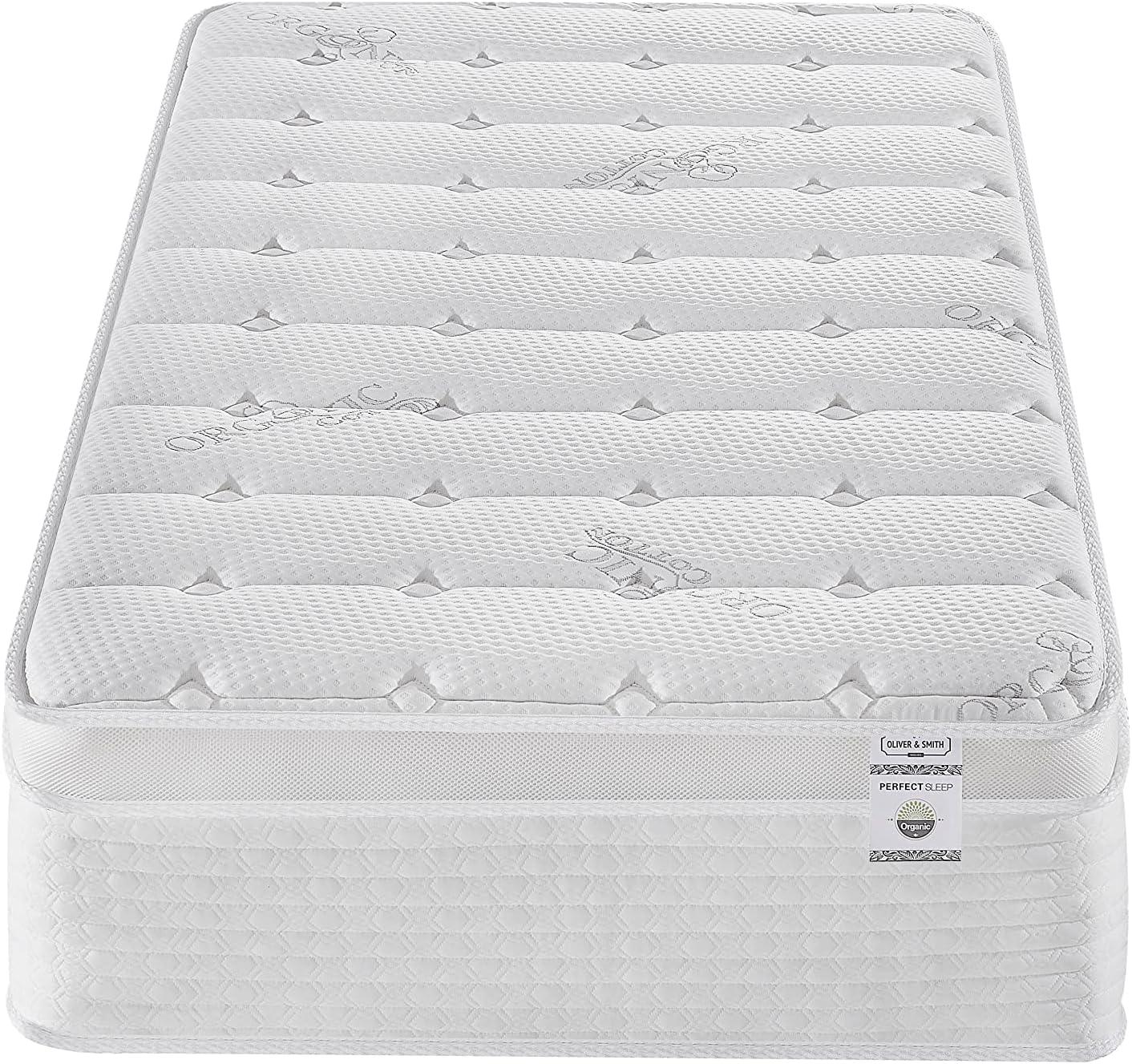 Twin Size Mattress - 14 inch Cool Memory Foam & Spring Hybrid Mattress - Euro Top - Medium Firm - by Oliver & Smith