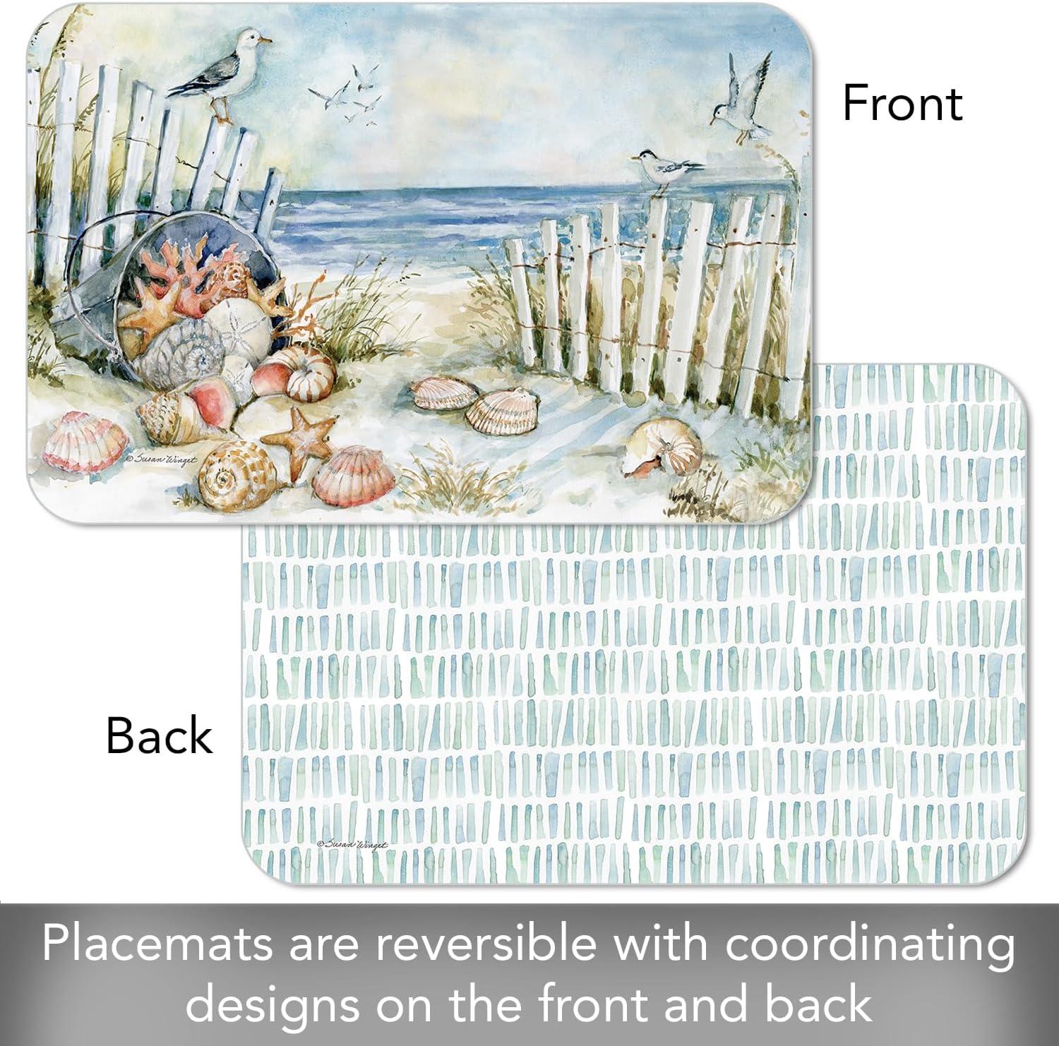 Coastal Sanctuary Reversible Rectangular Plastic Placemats