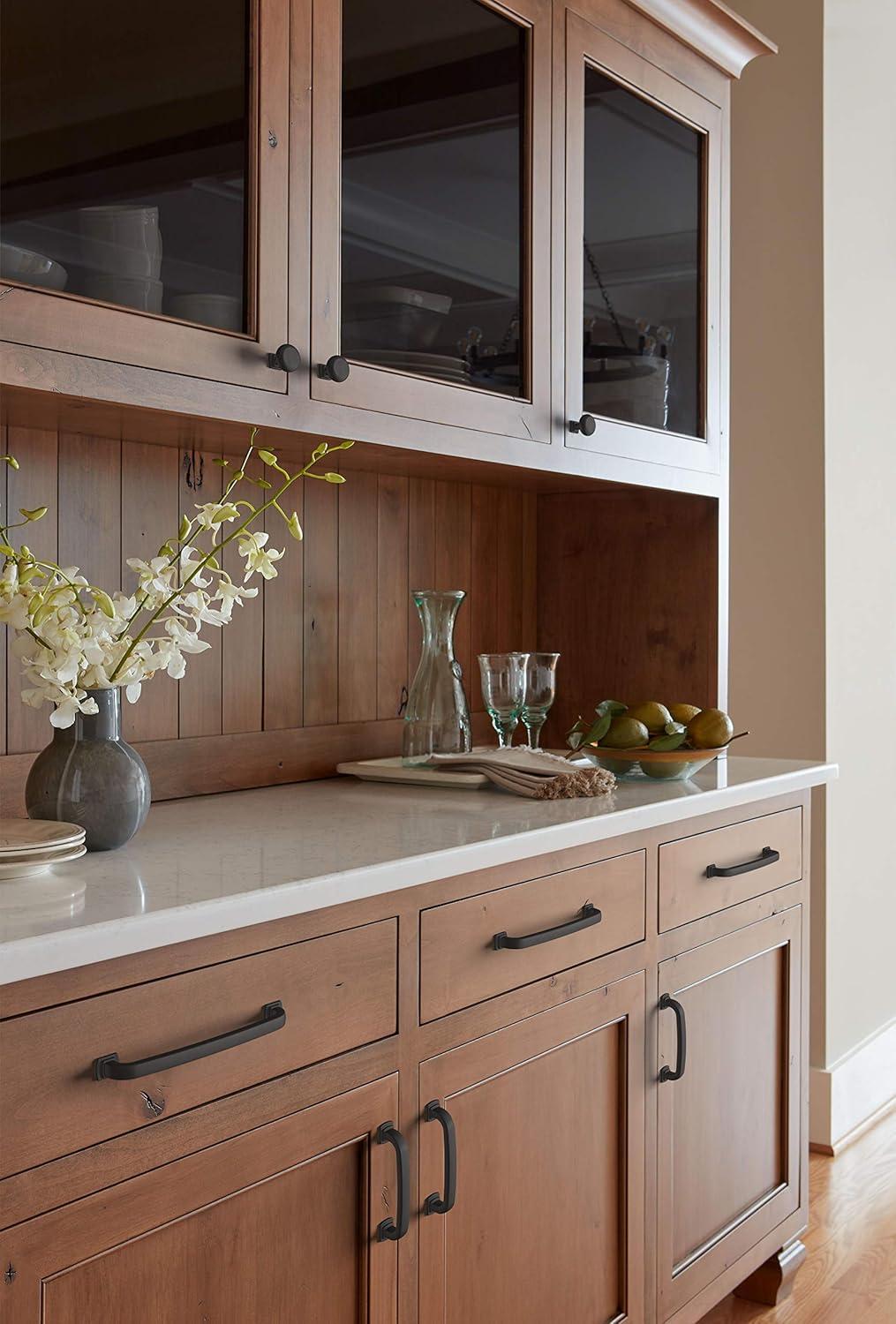 Matte Black Steel Cabinet Bar Pull with Mounting Hardware