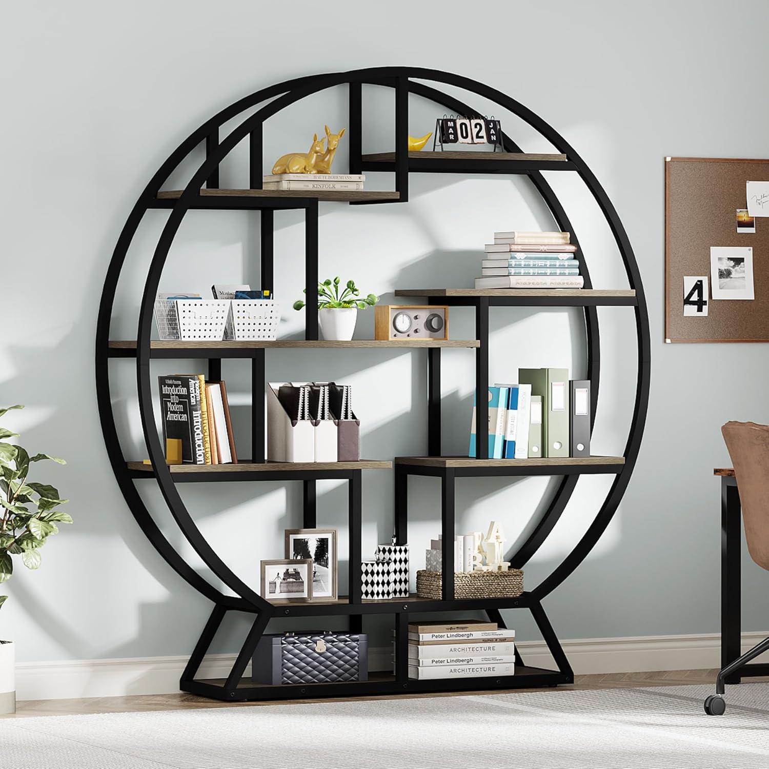 17 Stories Drino 63" H x 59" W Steel Geometric Bookcase