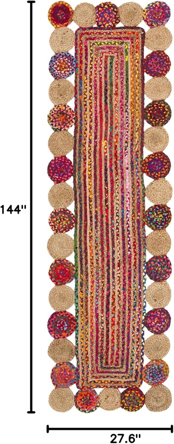 Cape Cod CAP201 Woven Indoor Runner Rug - Red/Multi - 2'3"x12' - Safavieh