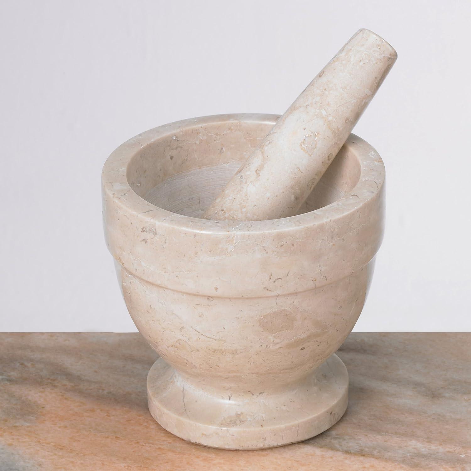 Creative Home Marble Mortar And Pestle Set