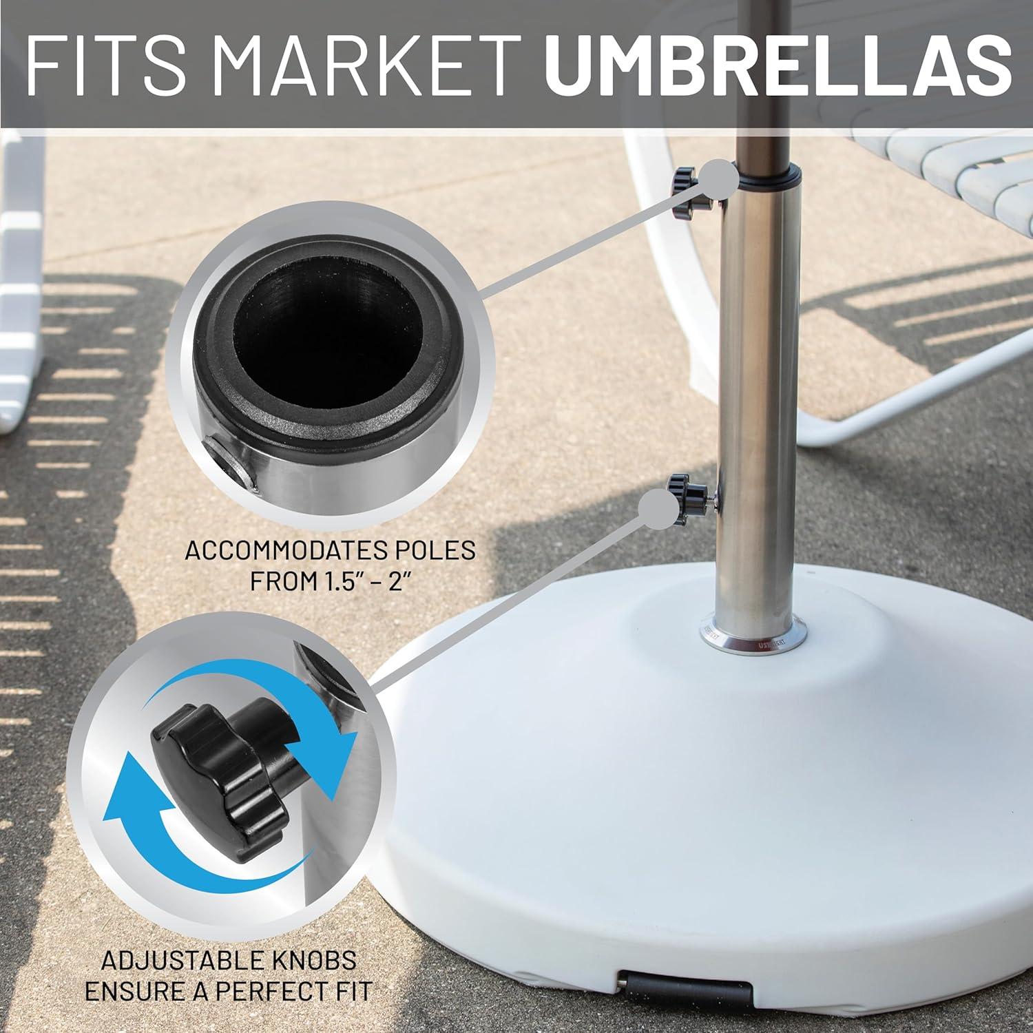 US Weight Fillable 120lb Capacity Free Standing Patio Umbrella Base