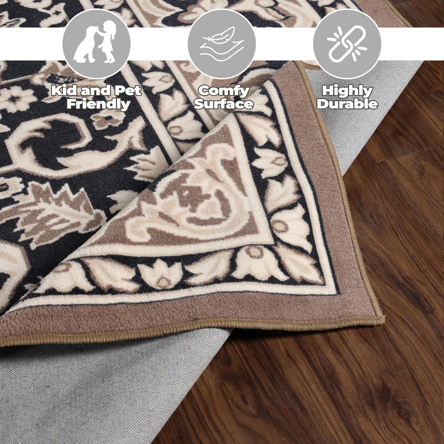 Superior Glendale Indoor Area Rug, 12' x 18', Gray