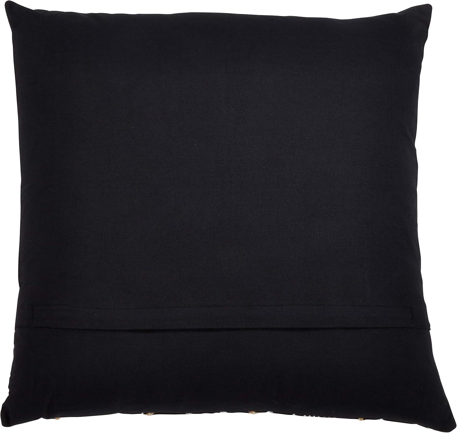 Black and White Mud Cloth 20'' Cotton Throw Pillow Cover