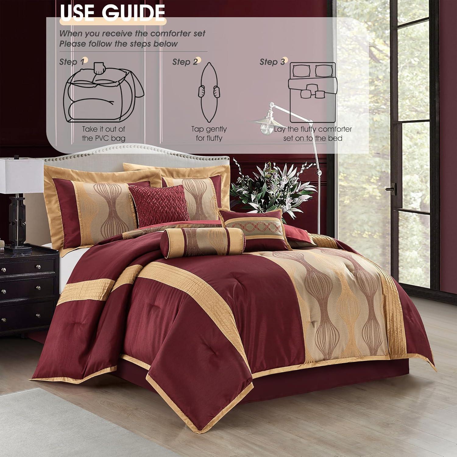 Kath 7 Piece Microfiber Modern & Contemporary Comforter Set