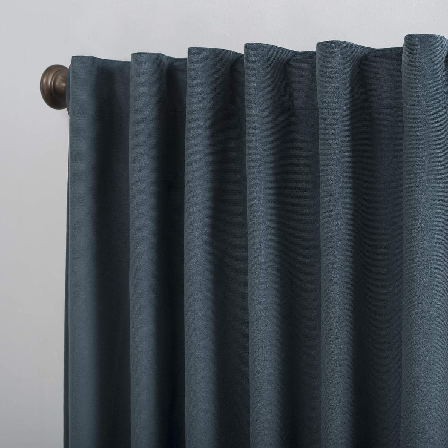 Velvet Noise Reducing Thermal Extreme 100% Blackout Back Tab Curtain Panel