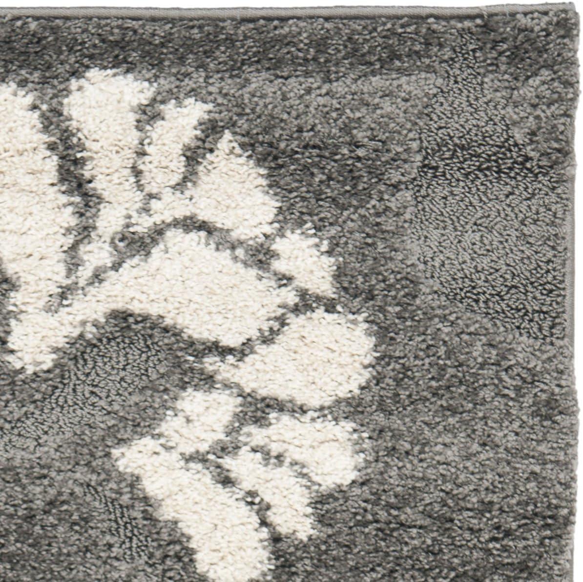 Florida Shag SG459 Power Loomed Indoor Accent Rug - Grey/Beige - 3'3"x5'3" - Safavieh