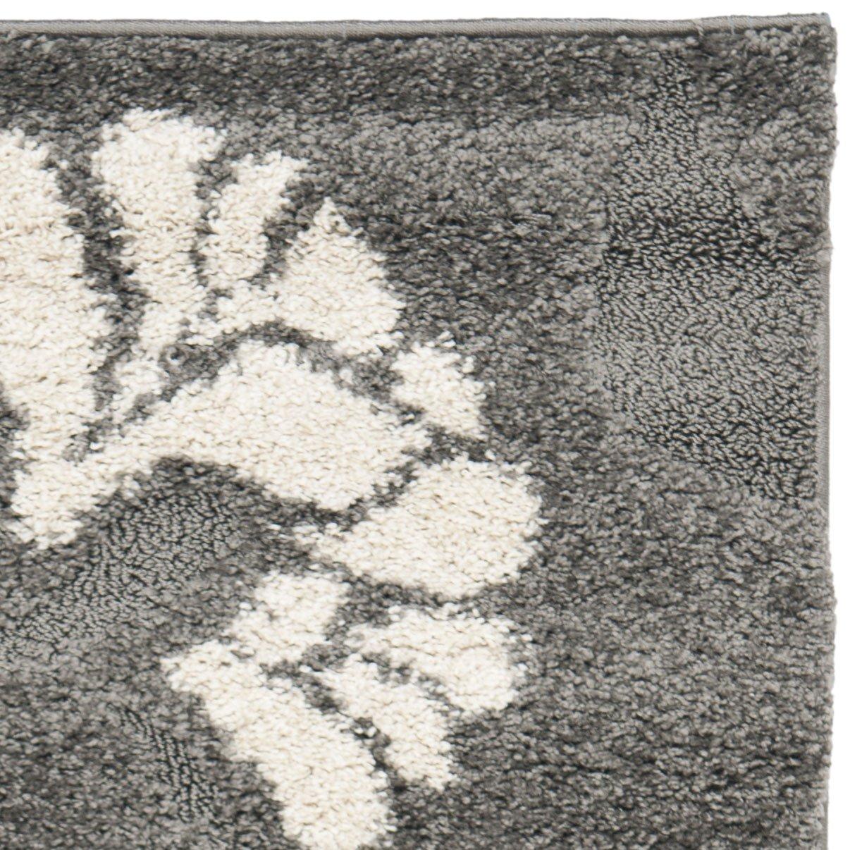 Florida Shag SG459 Power Loomed Indoor Accent Rug - Grey/Beige - 3'3"x5'3" - Safavieh