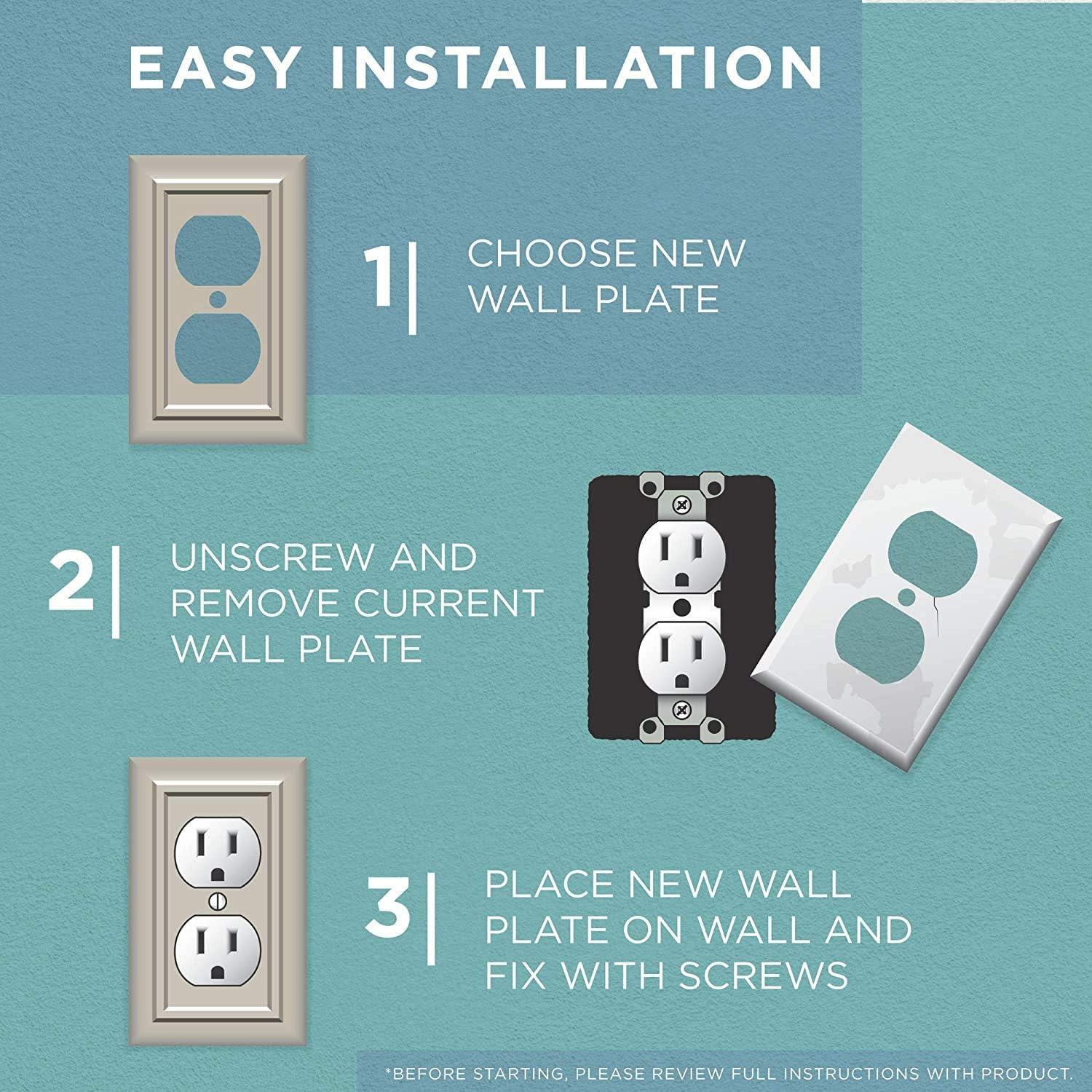 White Beadboard Triple Switch Wall Plate