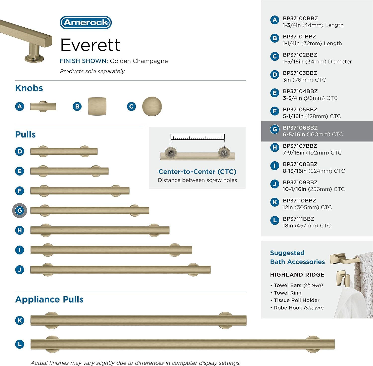 Amerock Everett Cabinet or Drawer Pull