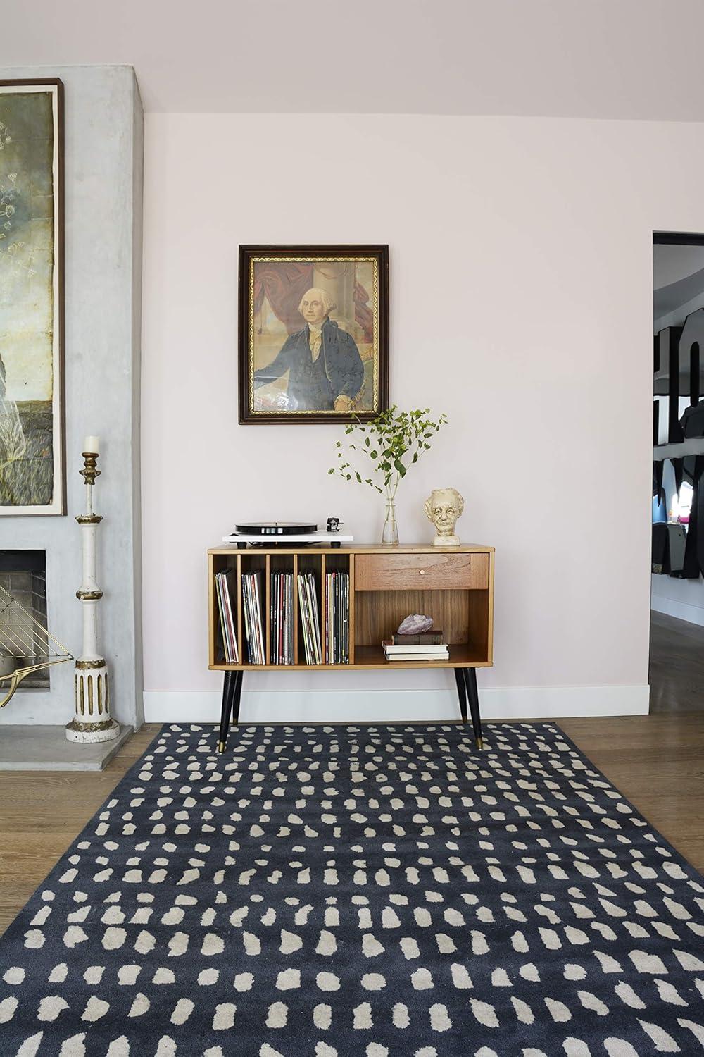 Skyline Decor Novogratz by  Delmar Boho Dots Hand-tufted Wool Area Rug Blue 9' x 12' 9' x 12' Indoor, Handmade Ivory Rectangle