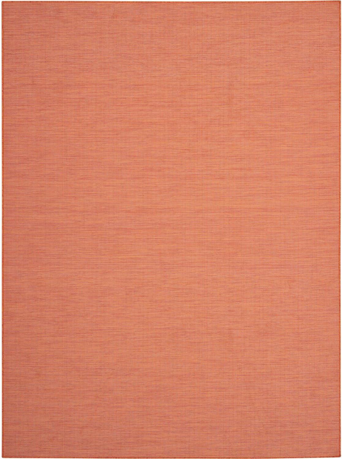 Positano Elegance Terracotta Flat-Weave 7' x 10' Synthetic Rug