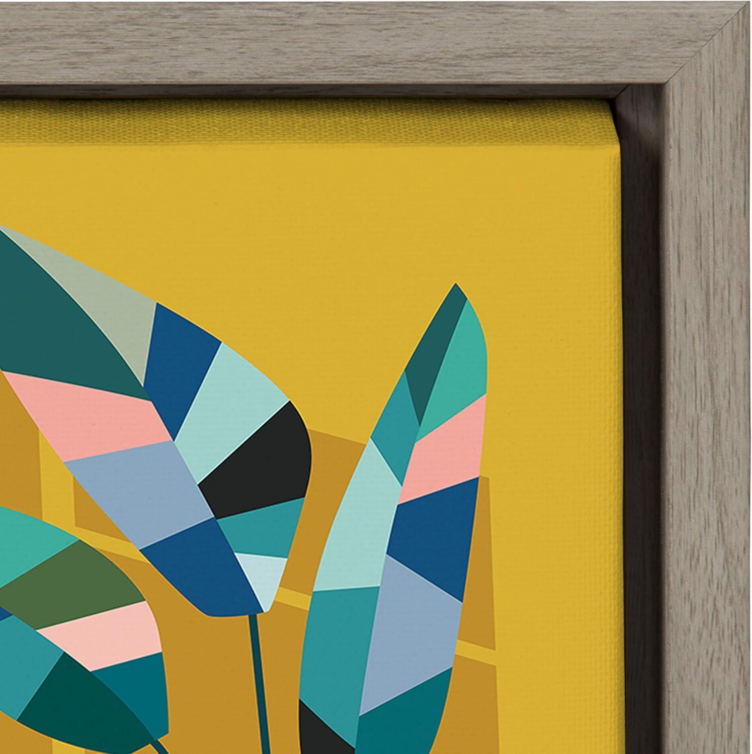 18" x 24" Sylvie Plant Lady Framed Canvas by Rachel Lee Gray - Kate & Laurel All Things Decor: Modern Style, Plastic Frame