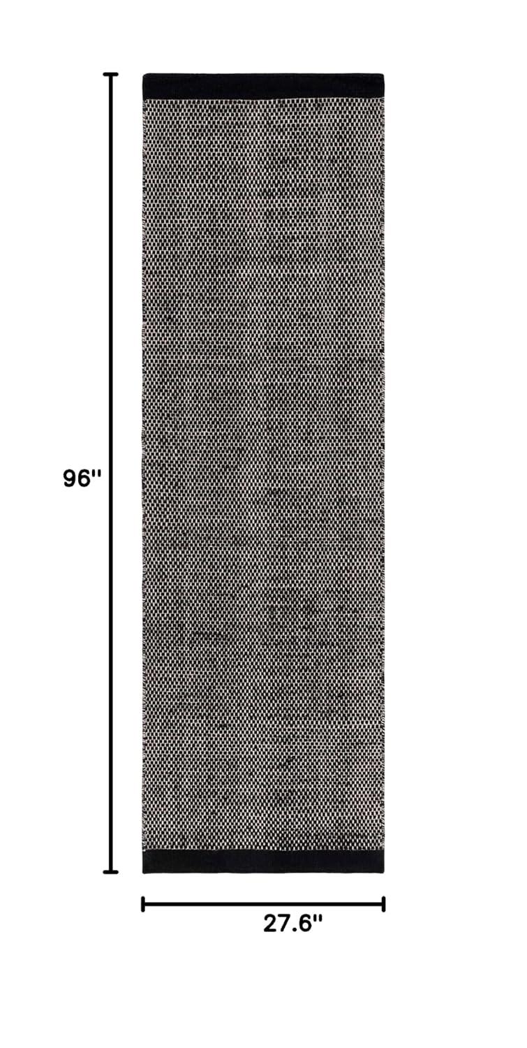 Vermont VRM807 Hand Woven Indoor Runner Rug - Black - 2'3"x8' - Safavieh