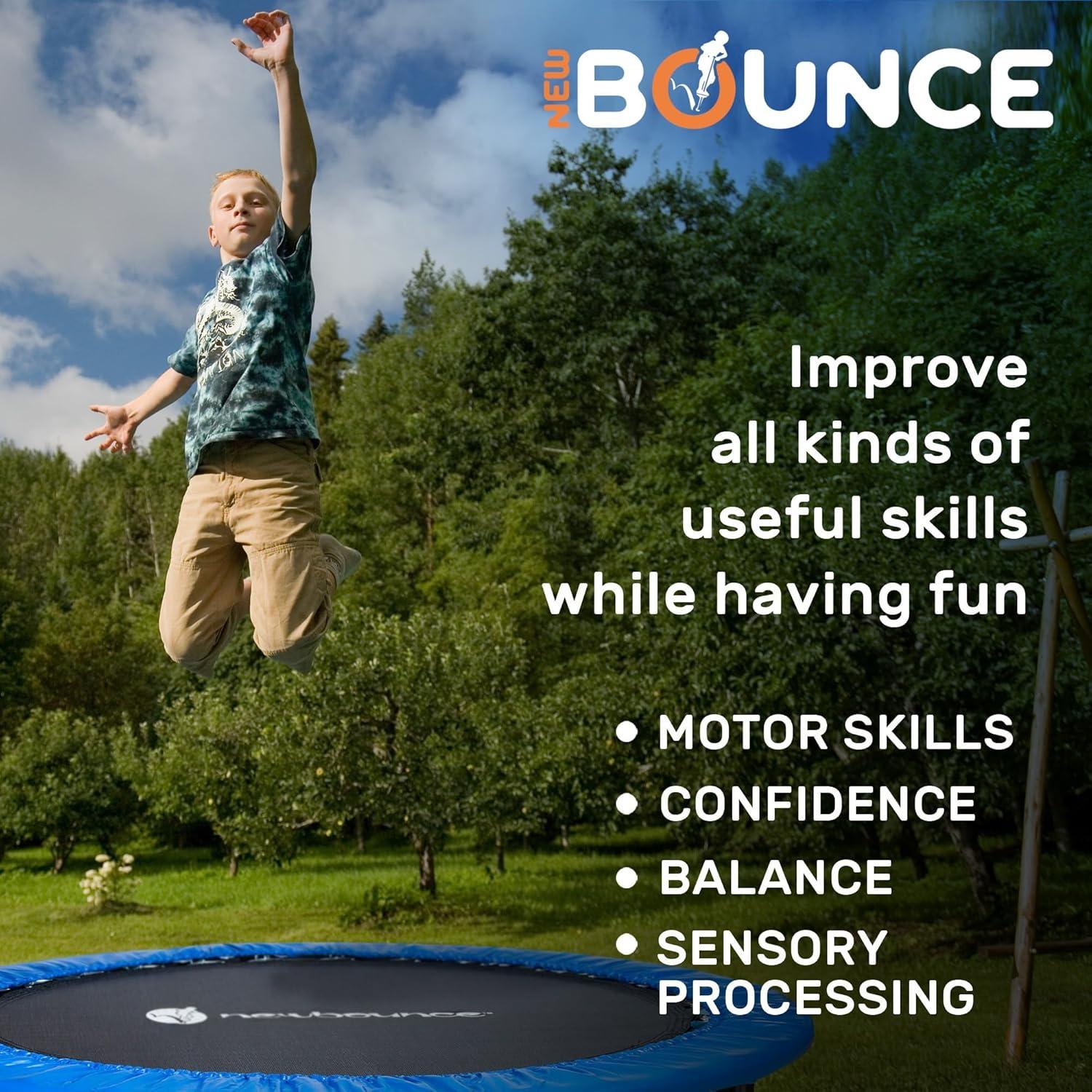 New Bounce New Bounce Mini Trampoline - Foldable Trampoline for Children and Adults - Holds Up to 220 Lbs