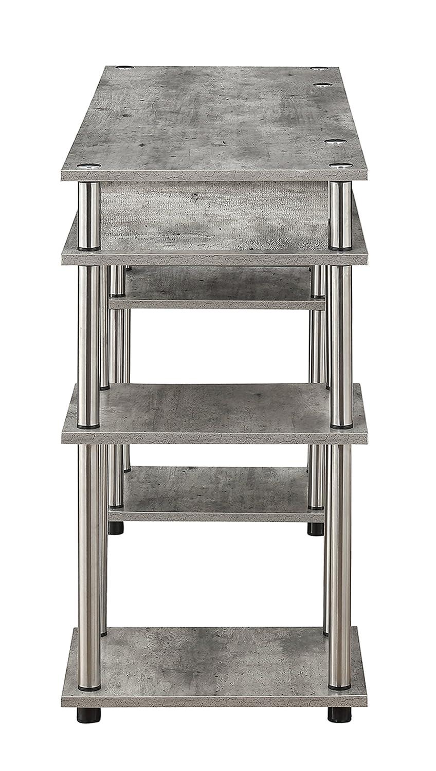 Convenience Concepts Designs2Go 30" Tall No Tools Student Desk with Shelves, Faux Birch